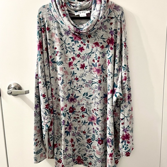 Penningtons Printed Knit Top With Cowl Neck (3X) - Picture 3 of 3